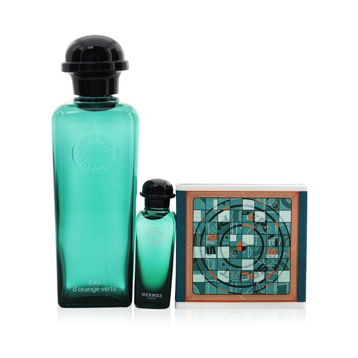 Hermes Eau D'orange Verte Unisex Set Eau De Tologne 100ml & Eau De Tologne 7.5ml & Soap 50g