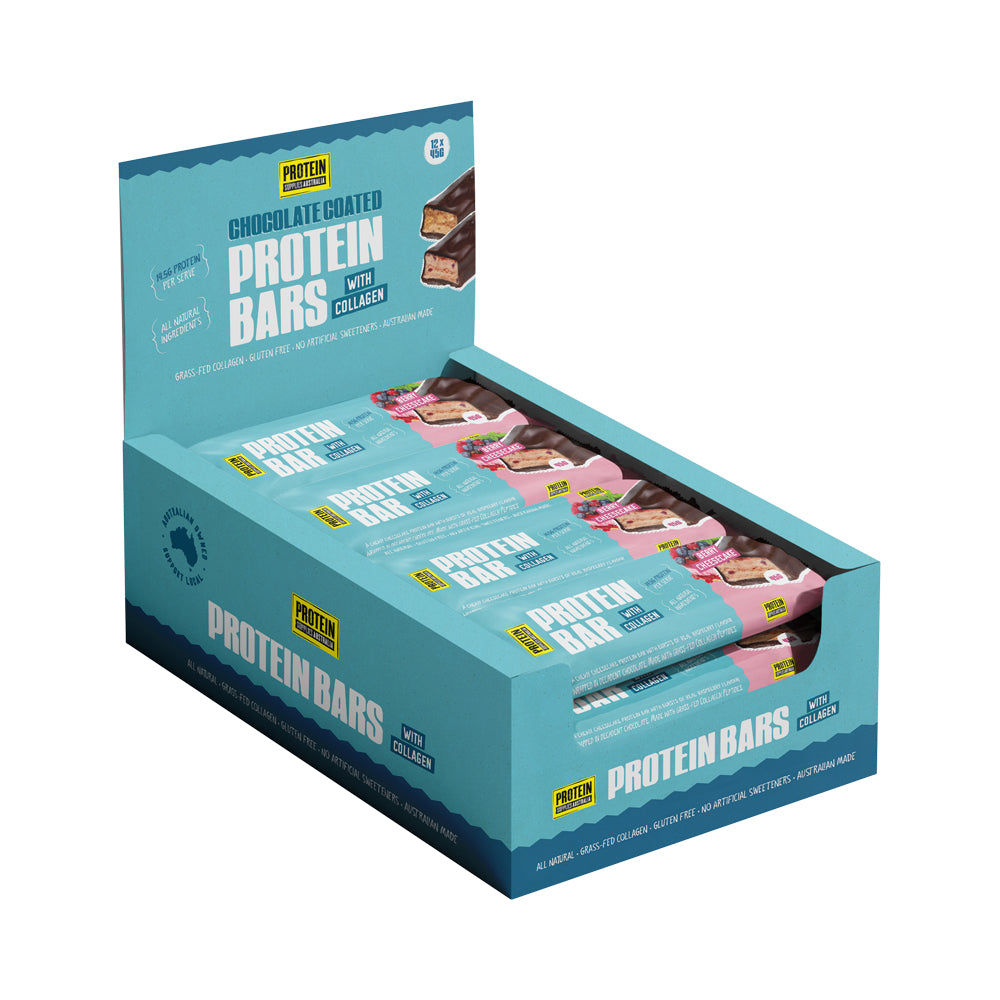 Protein Supplies Bar Collagen Berry Cheesecake 45g X 12pk