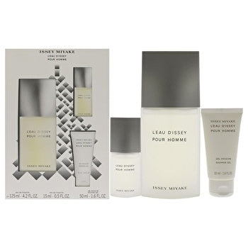 Issey Miyake L'eau D'issey Pour Homme Man Set Eau De Toilette 125ml & Eau De Toilette 15ml & Sg 50ml (new Pack)