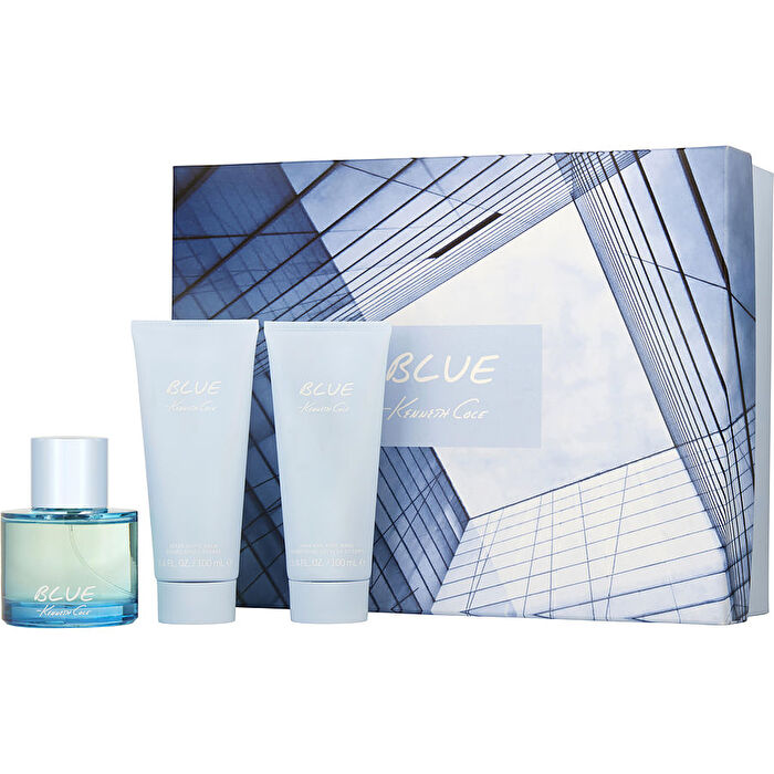 Kenneth Cole Blue Man Set Eau De Toilette 100ml & Asb 100ml & Hair & Bs 100ml