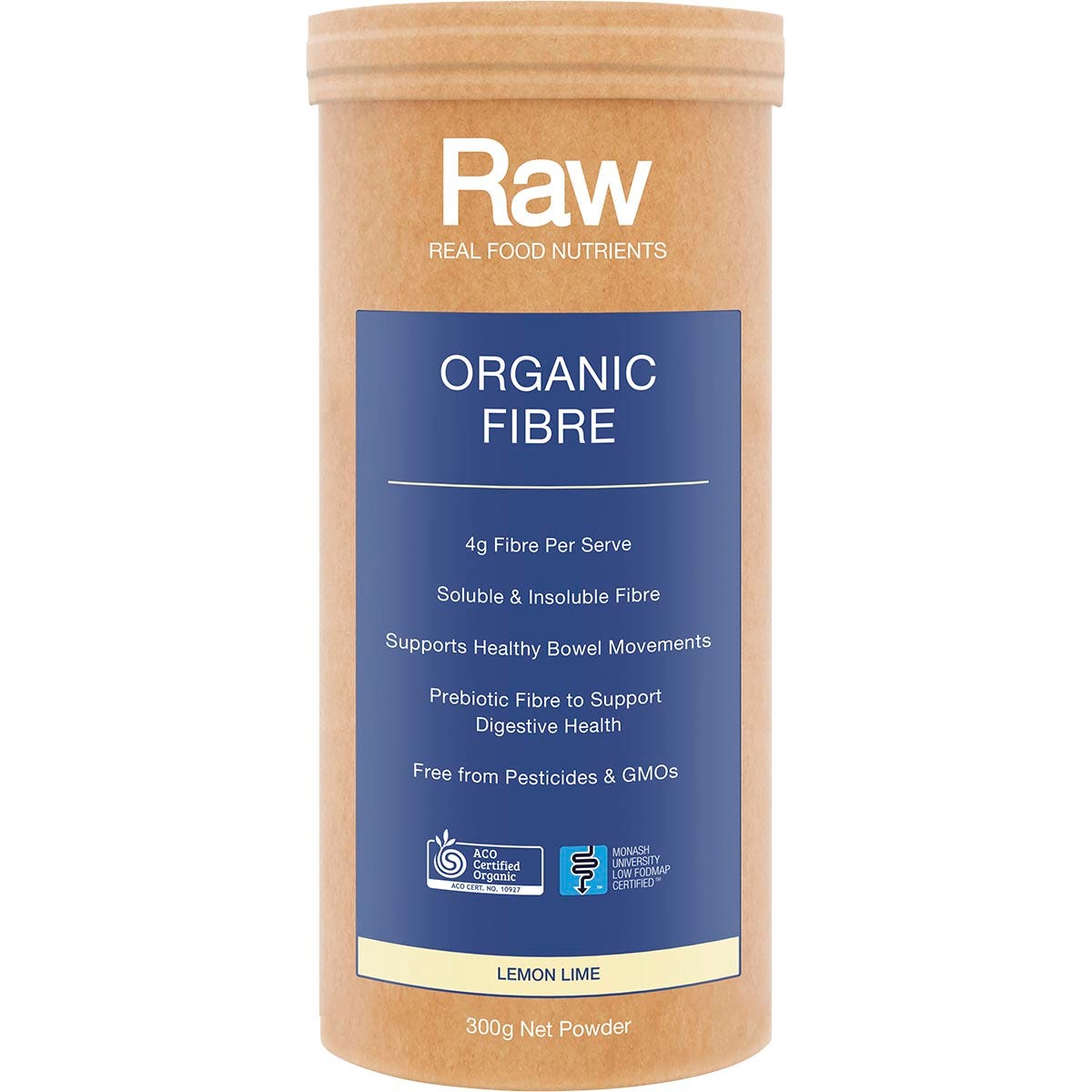 Raw Organic Fibre Lemon Lime 300g