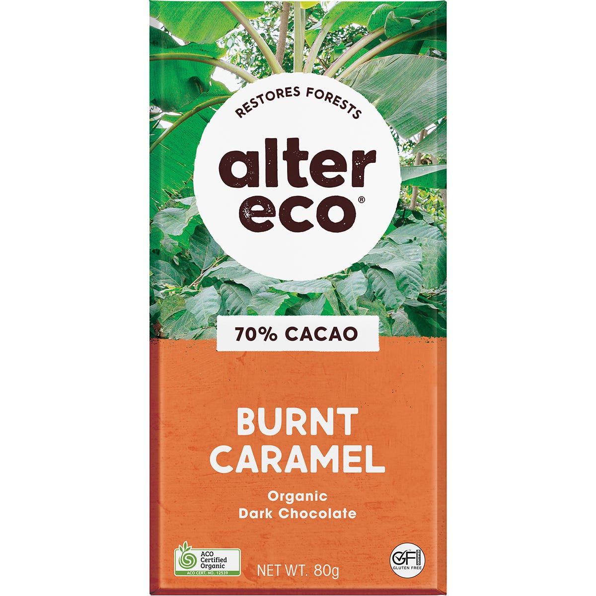 Chocolate Organic Dark Burnt Caramel 12x80g