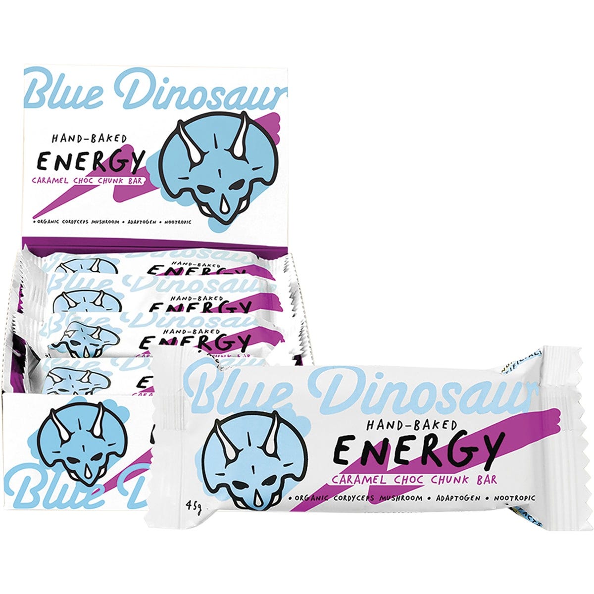 Hand-Baked Energy Bar Caramel Choc Chunk 12x45g
