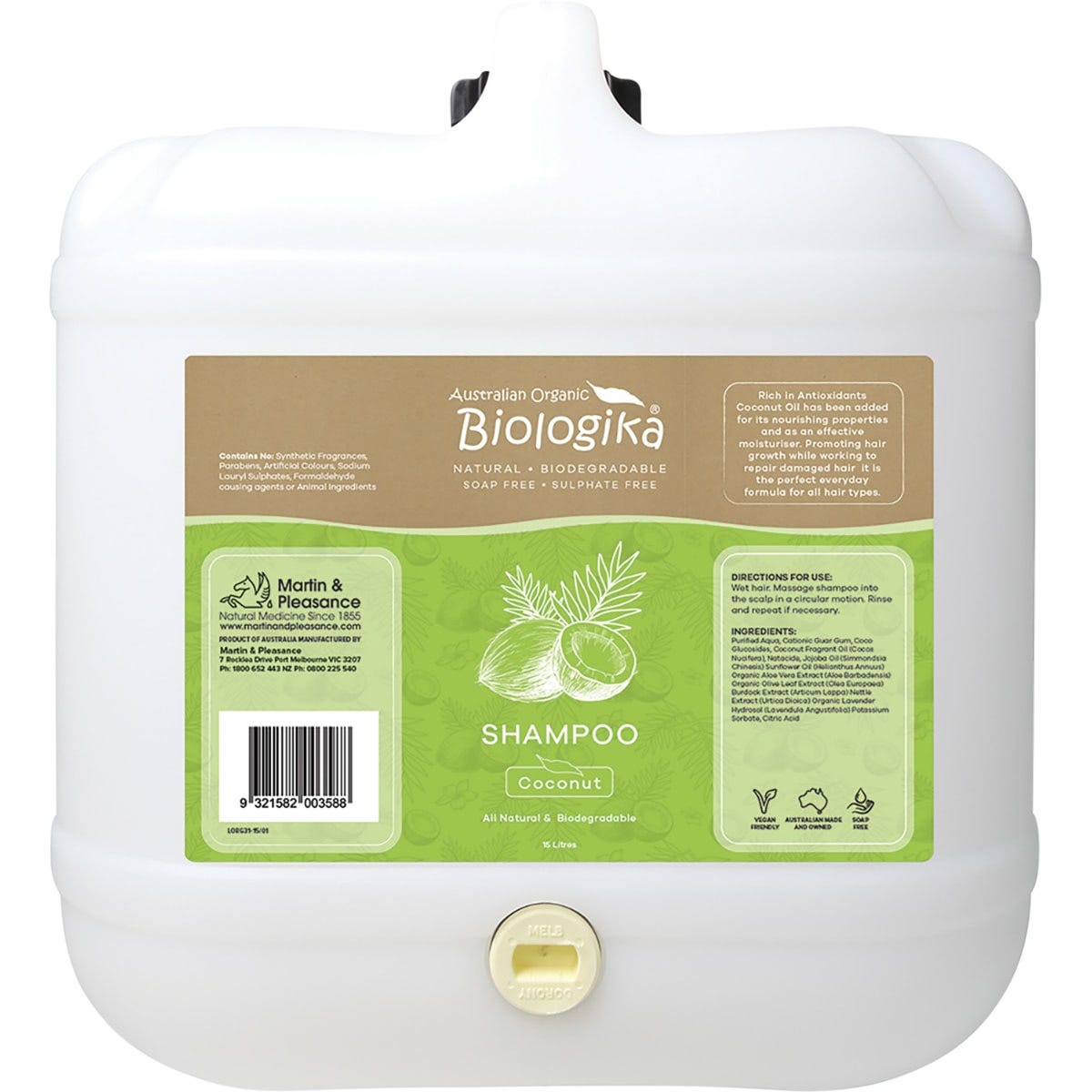 Shampoo (Bulk) Everyday Coconut 15L
