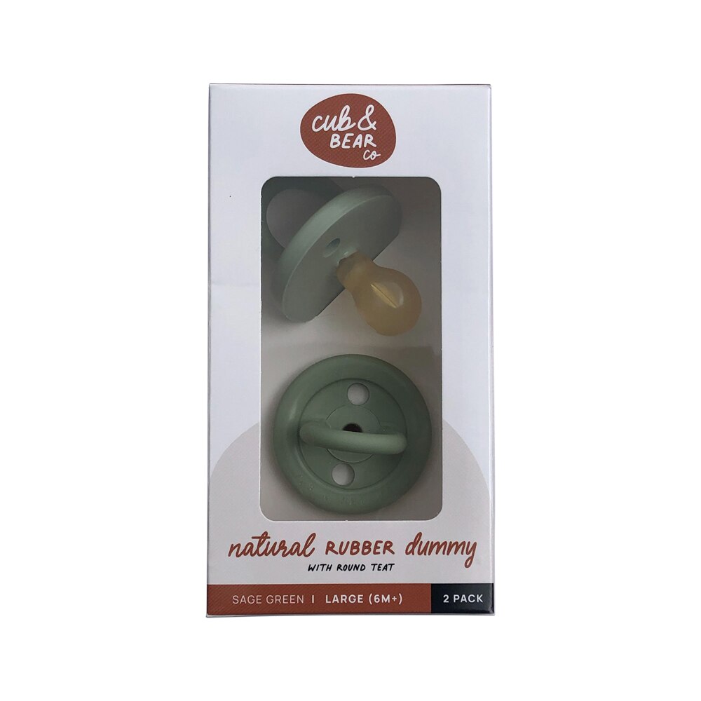 Cub Bear Co Rubber Dummy Round Large Green Twin