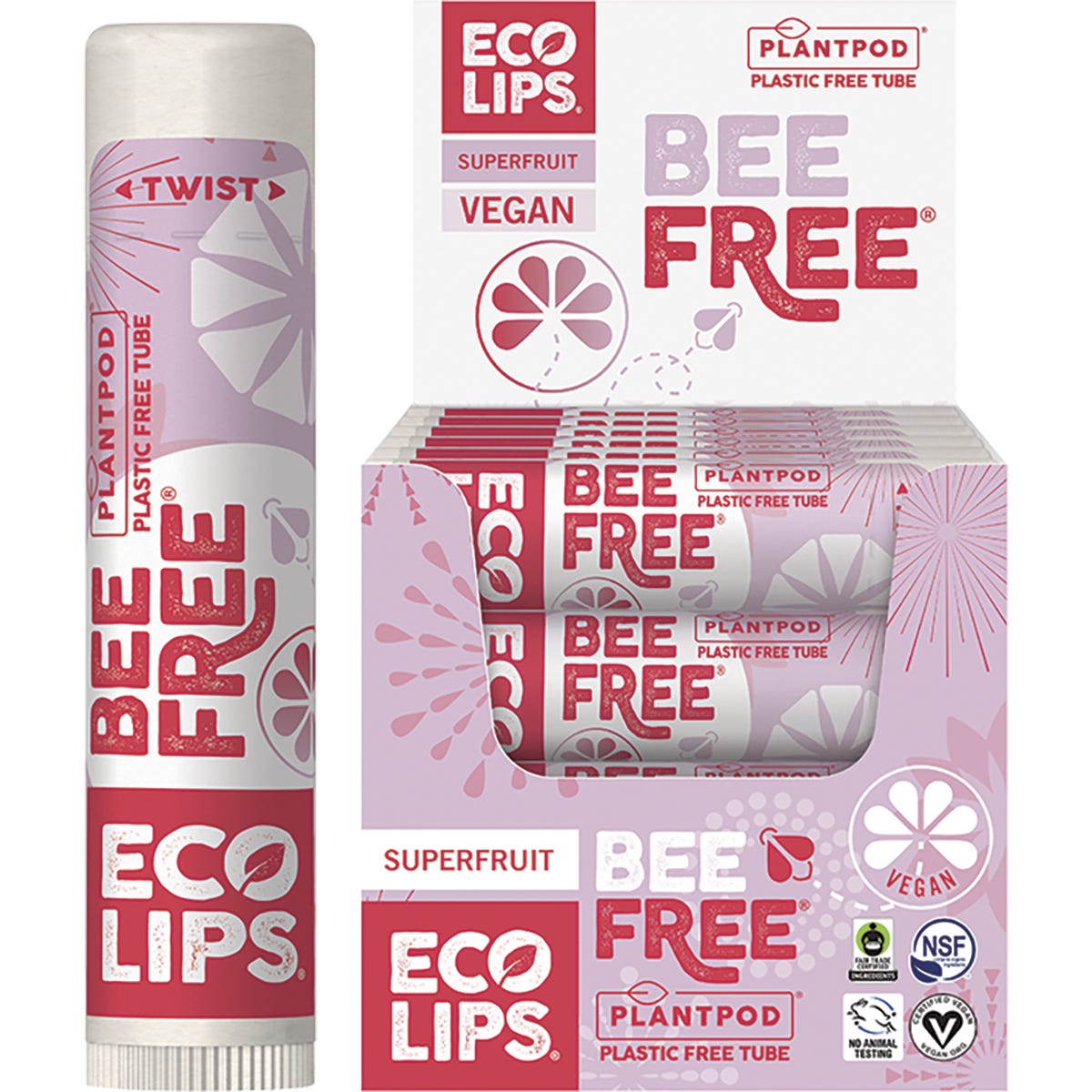 Lip Balm Bee Free Superfruit 24x4.25g