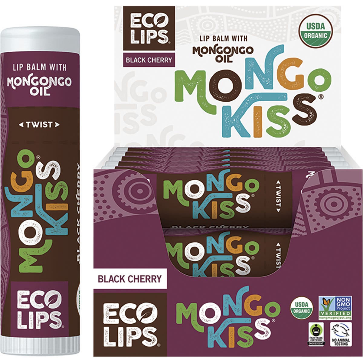 Lip Balm Mongo Kiss Black Cherry 15x7g