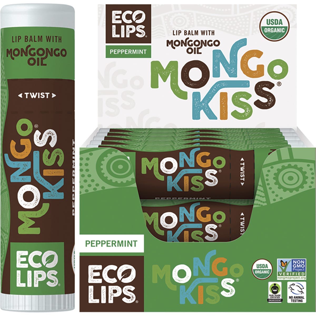 Lip Balm Mongo Kiss Peppermint 15x7g