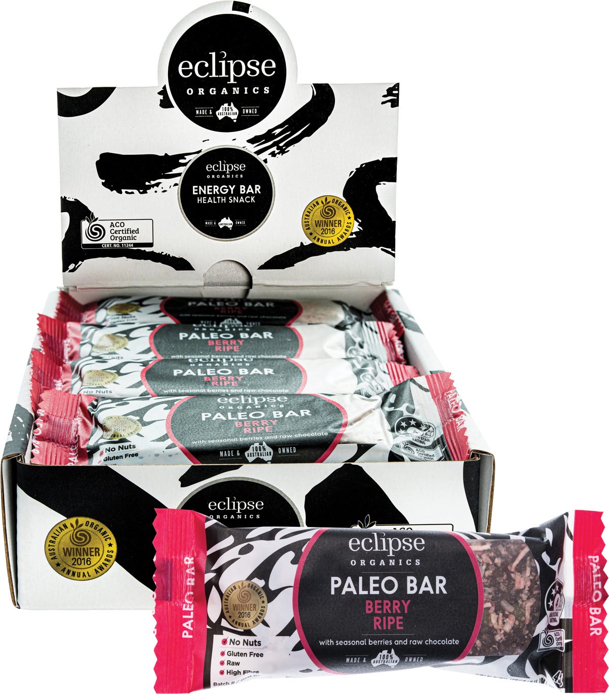 Raw Paleo Bar Berry Ripe 12x45g