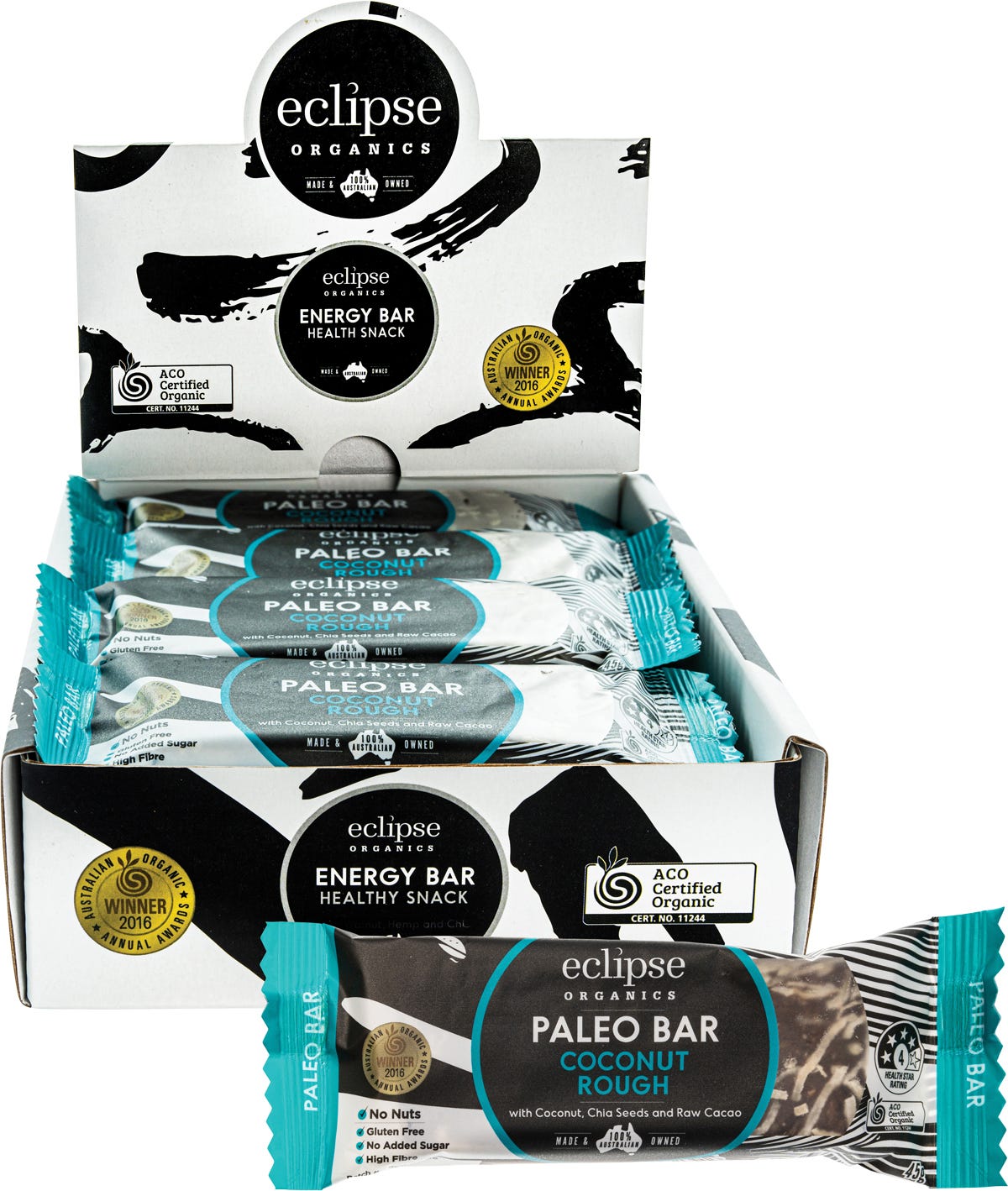 Raw Paleo Bar Coconut Rough 12x45g