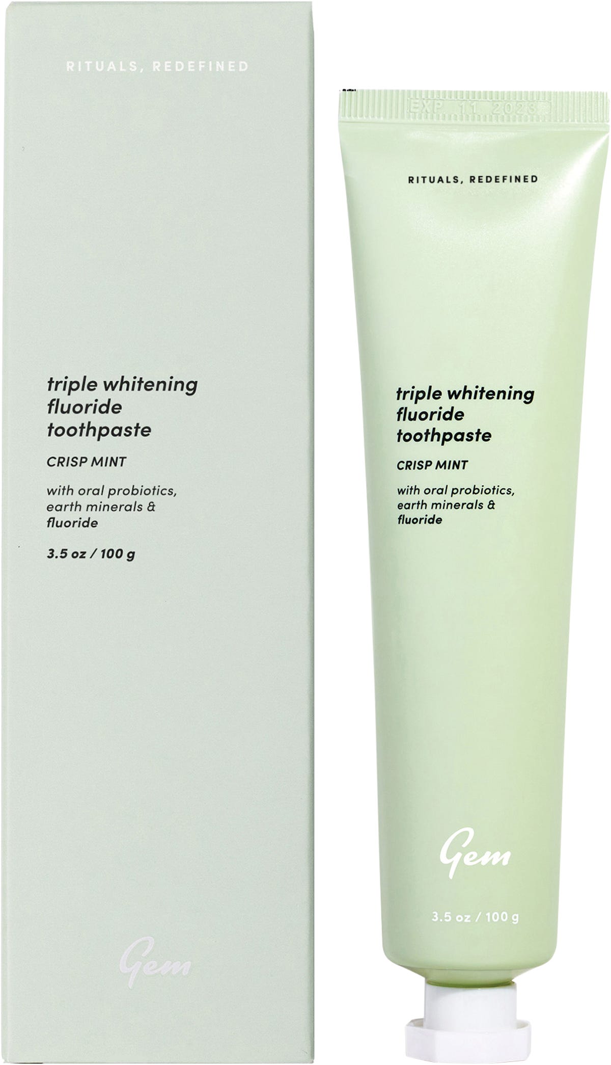 Toothpaste Triple Whitening Fluoride Crisp Mint 100g