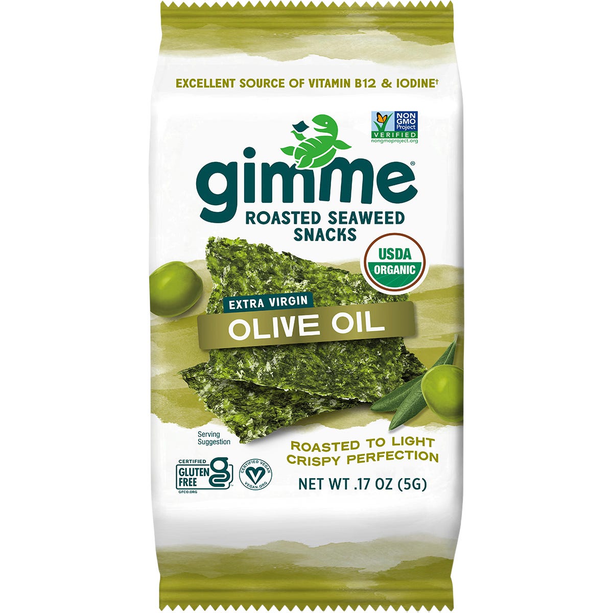 Roasted Seaweed Snacks Olive Oil 6x5g