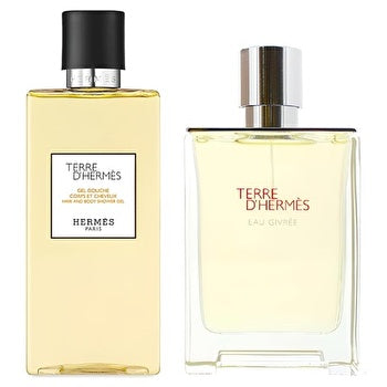 Hermes Terre D'hermes Eau Givree Man Eau De Parfum 100ml Refillable & Hair & Body Sg 80ml Travel Set