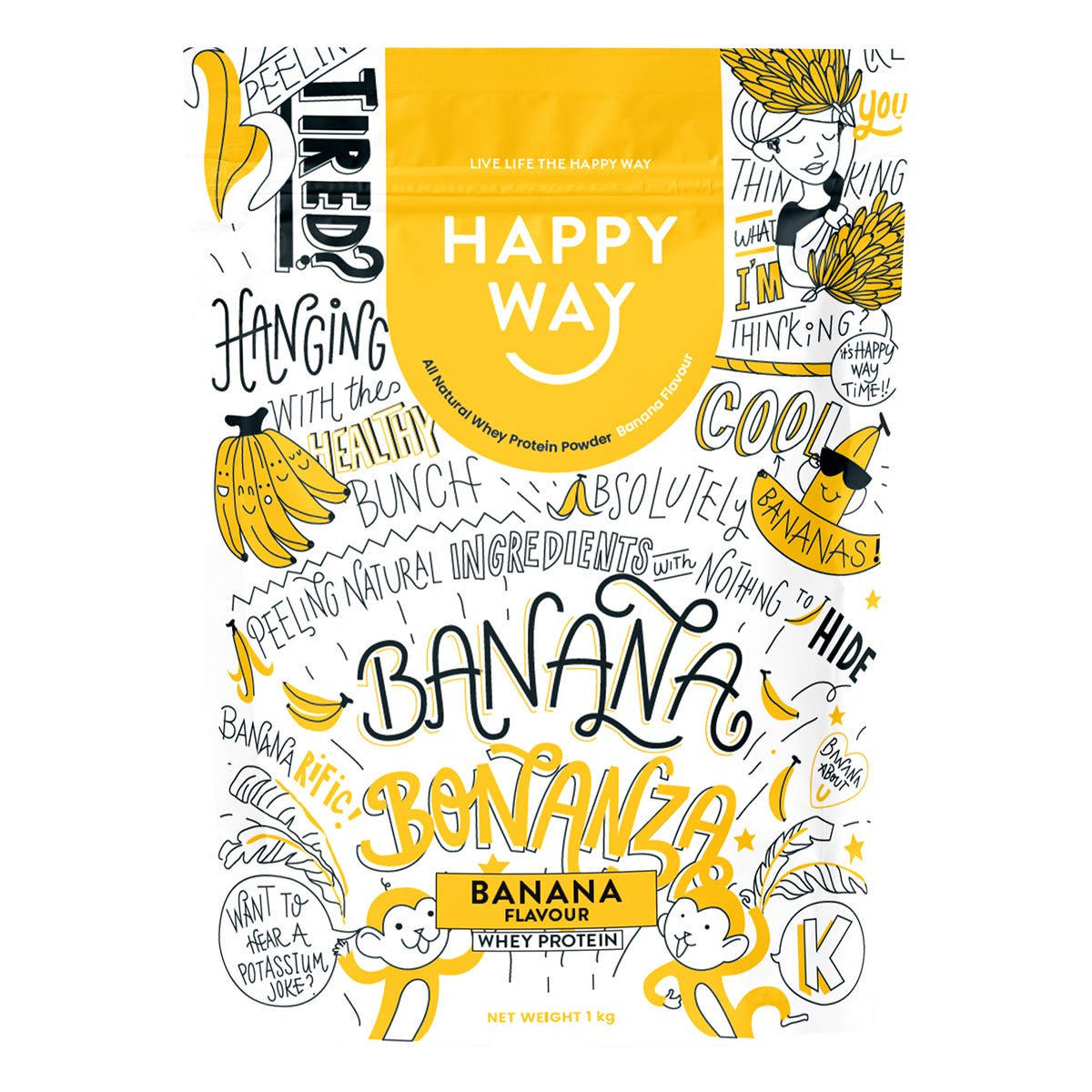 Whey Protein Powder Banana 1kg