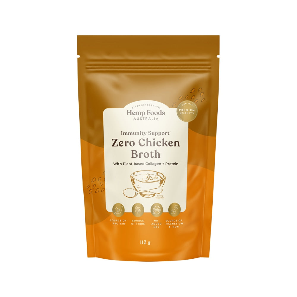 Hemp Foods Aust Broth Zero Chicken Immunity Support 112g