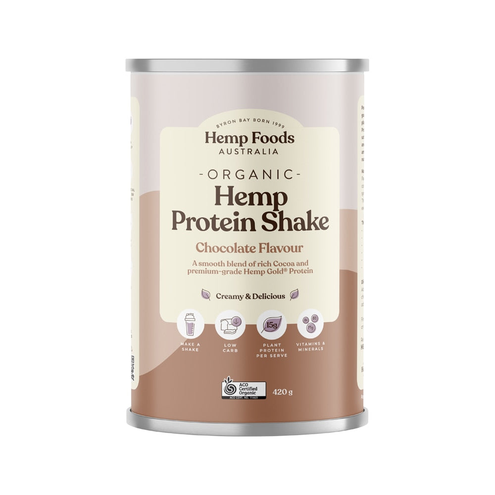 Hemp Foods Aust Organic Hemp Protein Shake Chocolate 420g