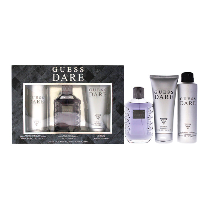 Guess Dare Man Set Eau De Toilette 100ml & Sg 200ml & Body Spray 226ml (new Pack)