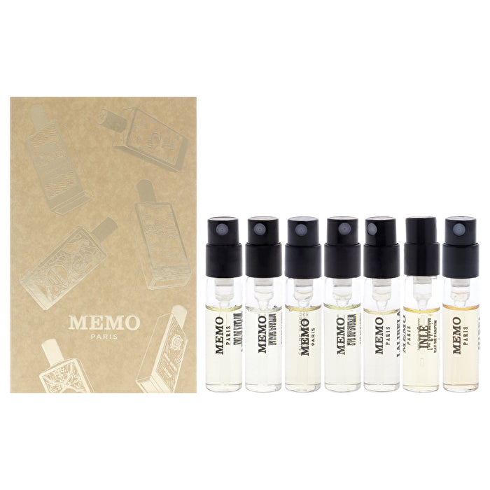 Memo Unisex Vials Set Eau De Parfum 7x1.5ml (inle & French Leather & Marfa & Lalibela & Irish Leather & Iberian Leather & African Leather)