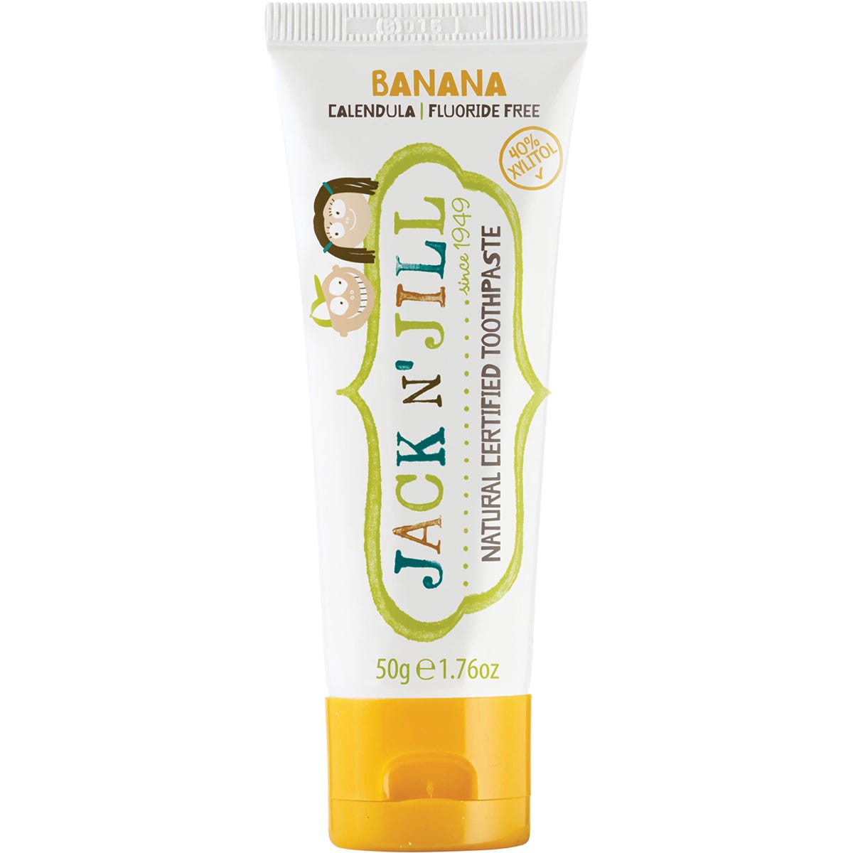 Toothpaste Children Banana Fluoride Free 6x50g