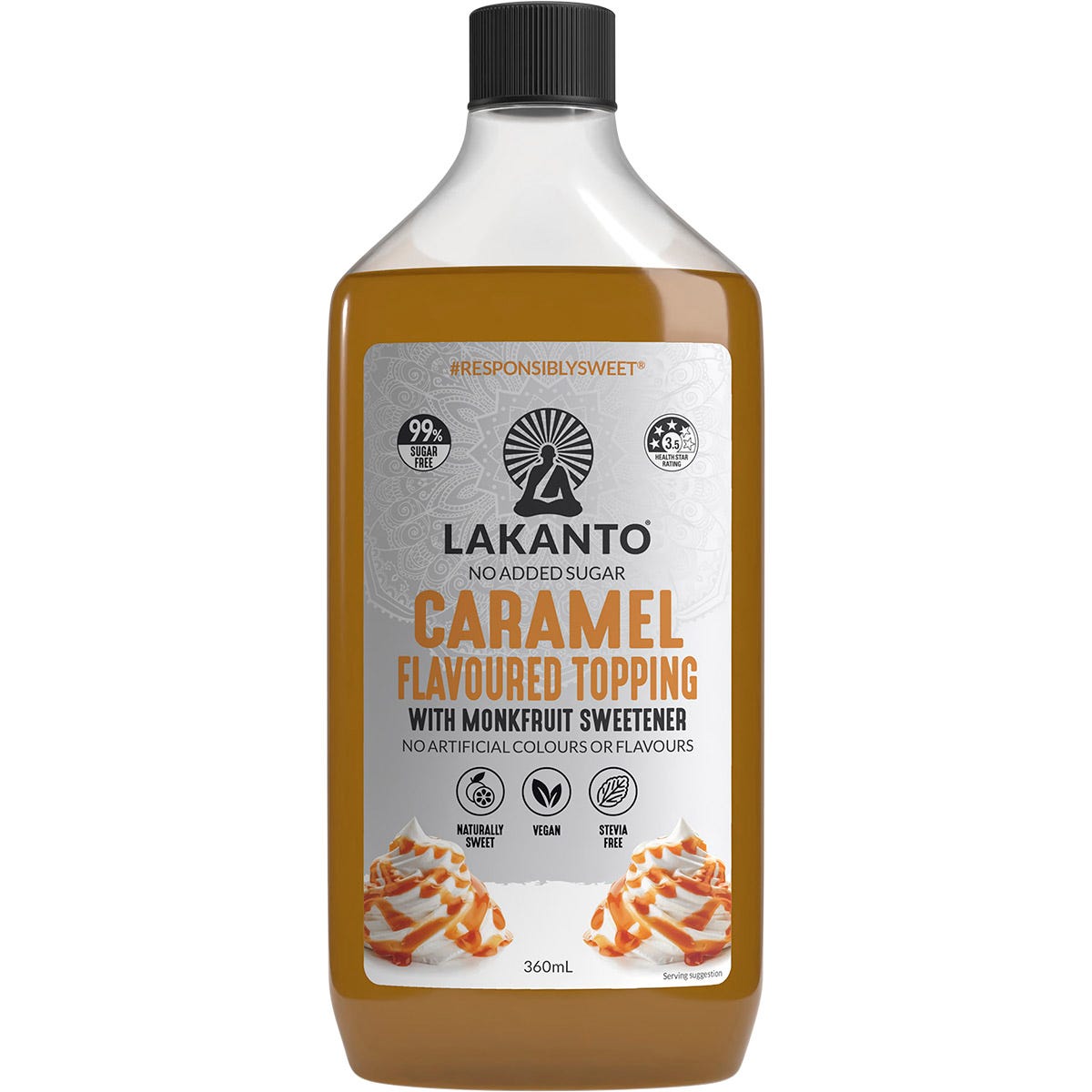 Caramel Flavoured Topping with Monkfruit Sweetener 360ml