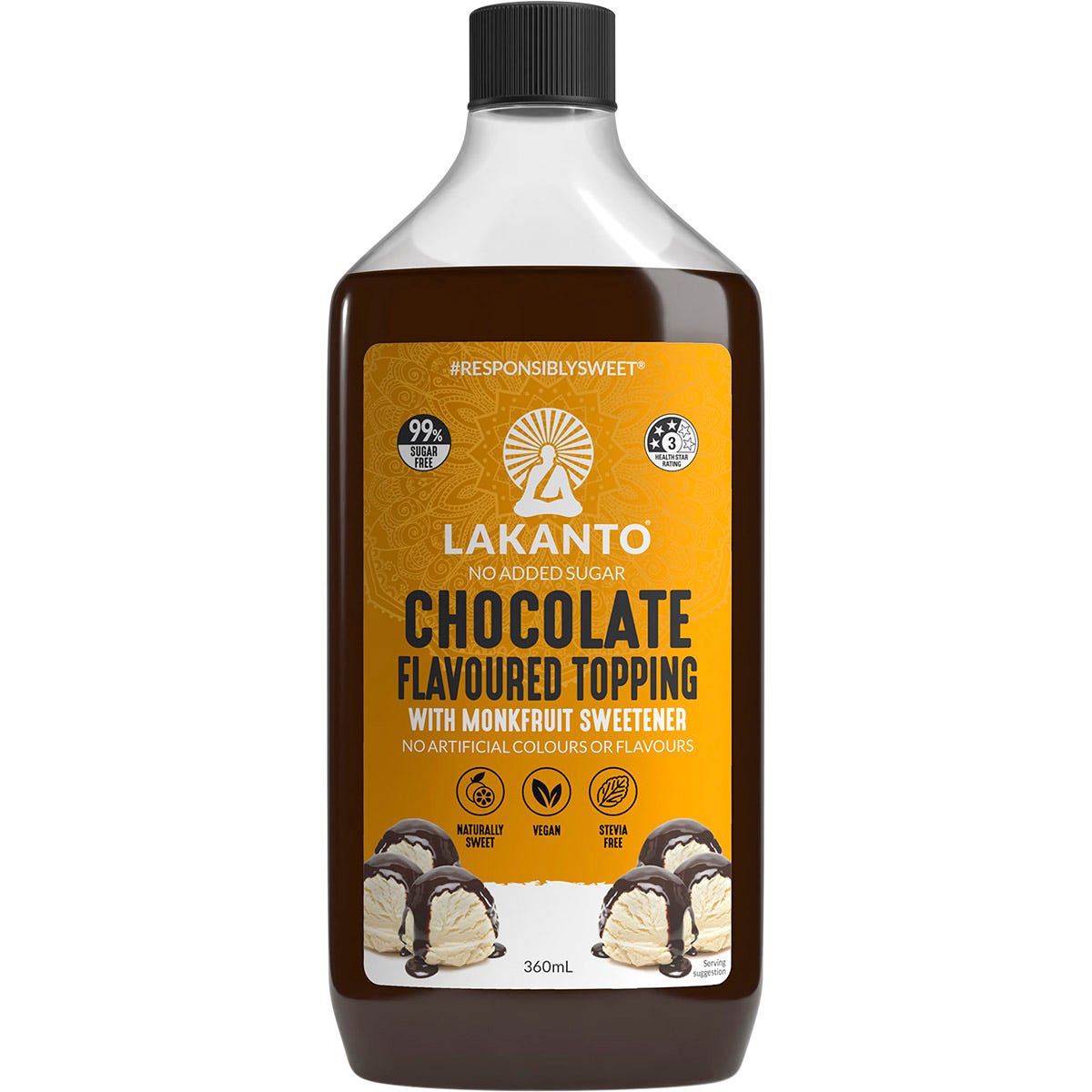 Chocolate Flavoured Topping with Monkfruit Sweetener 360ml