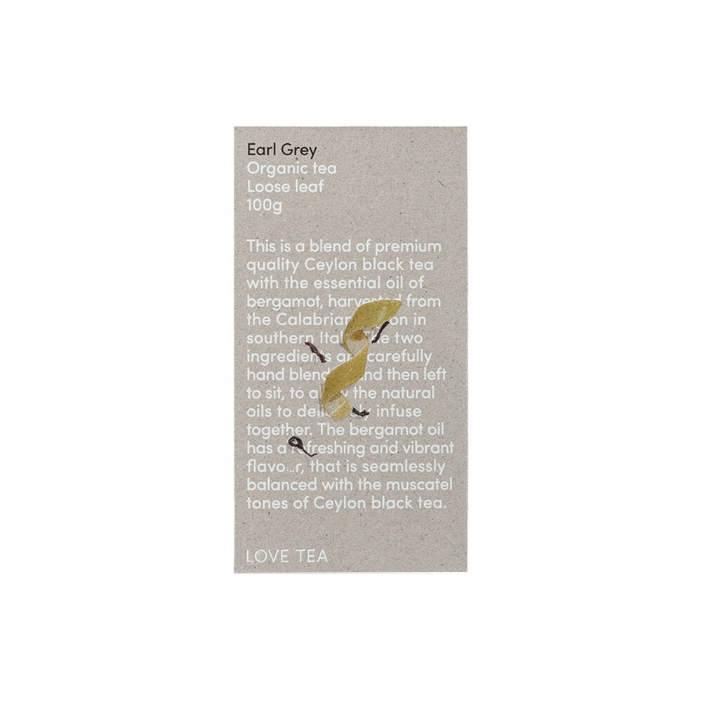 Love Tea Organic Earl Grey Loose Leaf 100g