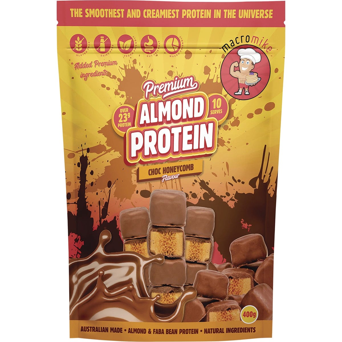 Premium Almond Protein Choc Honeycomb 400g