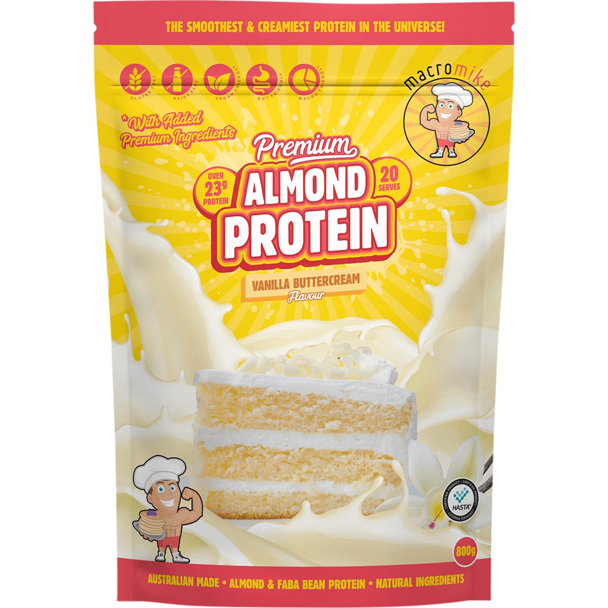 Premium Almond Protein Vanilla Buttercream 800g