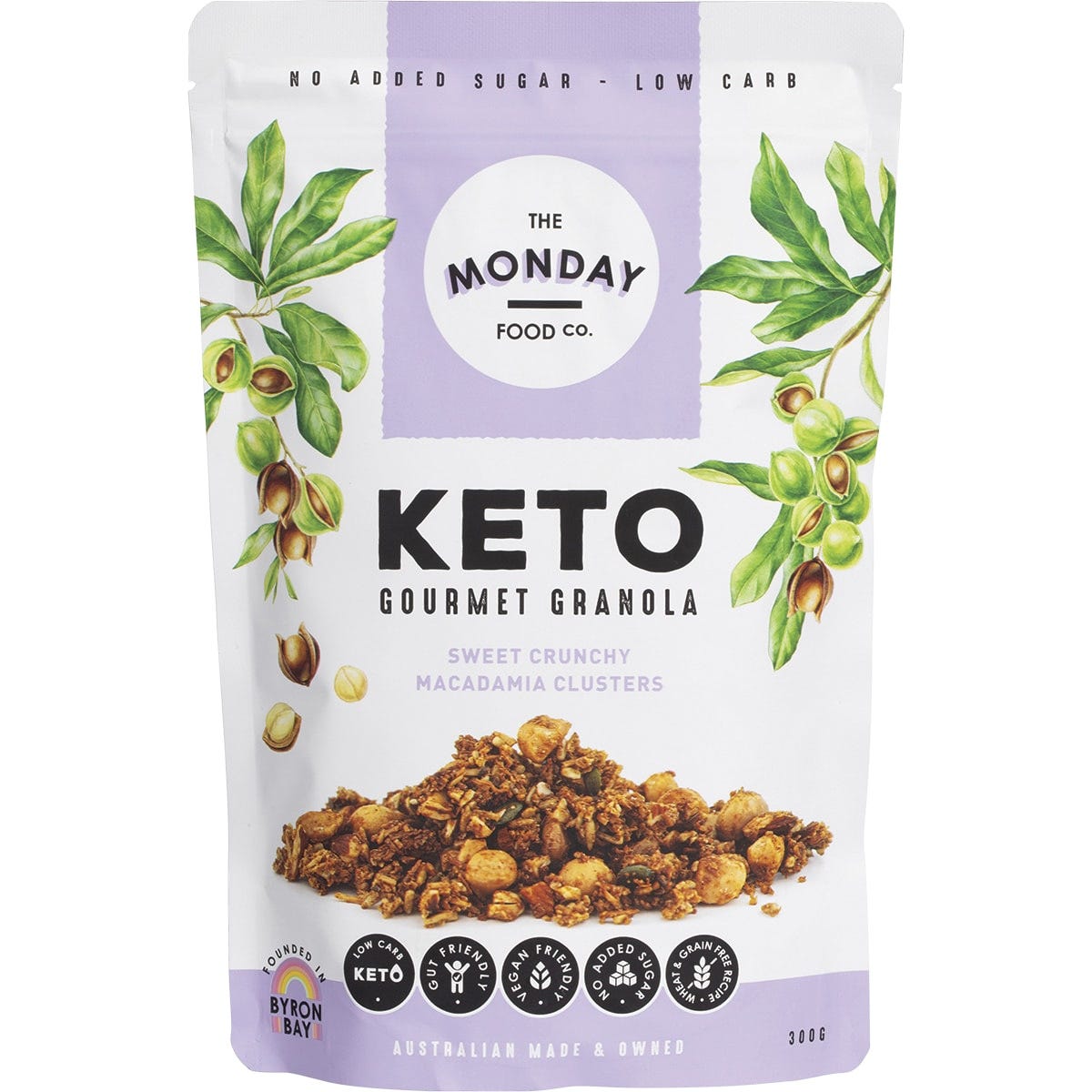 Keto Gourmet Granola Sweet Crunchy Macadamia Clusters 300g