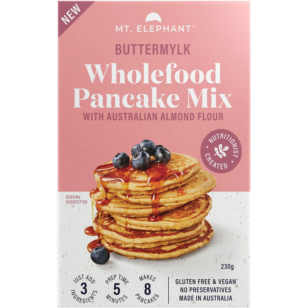 Wholefood Pancake Mix Buttermylk 5x230g