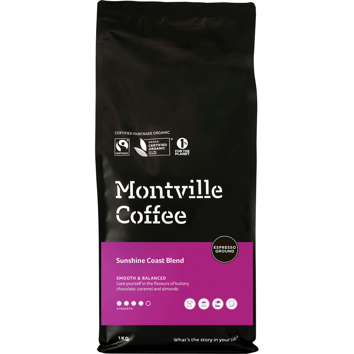 Coffee Ground Espresso Sunshine Coast Blend 1kg