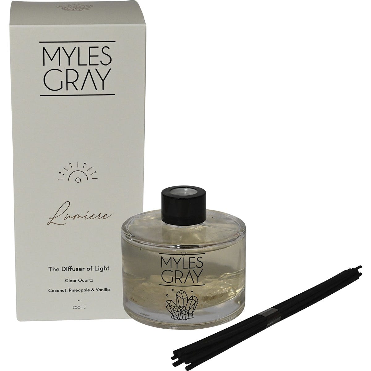 Crystal Infused Reed Diffuser Coco, Pineapple, Vanilla 200ml