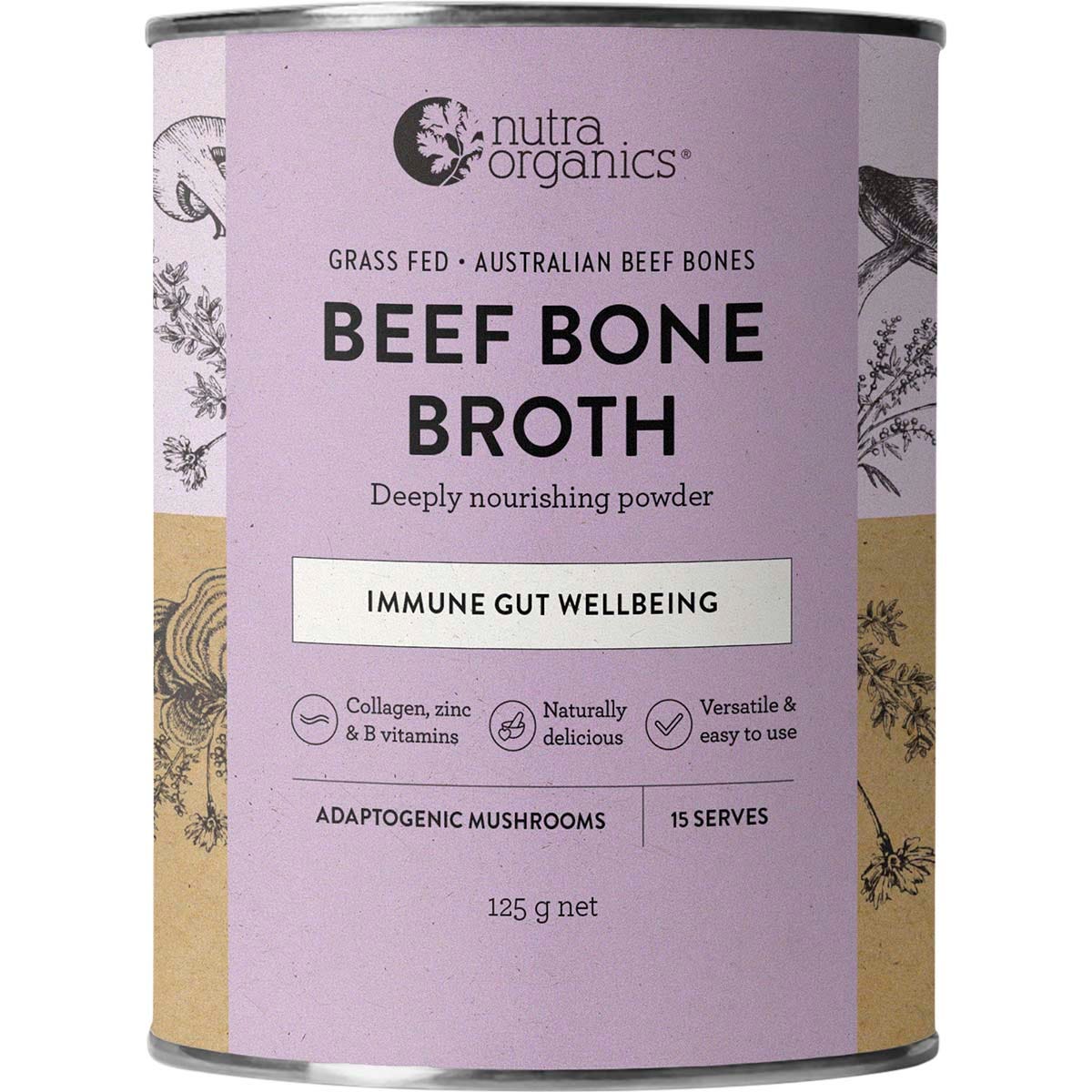 Beef Bone Broth Adaptogenic Mushrooms 125g