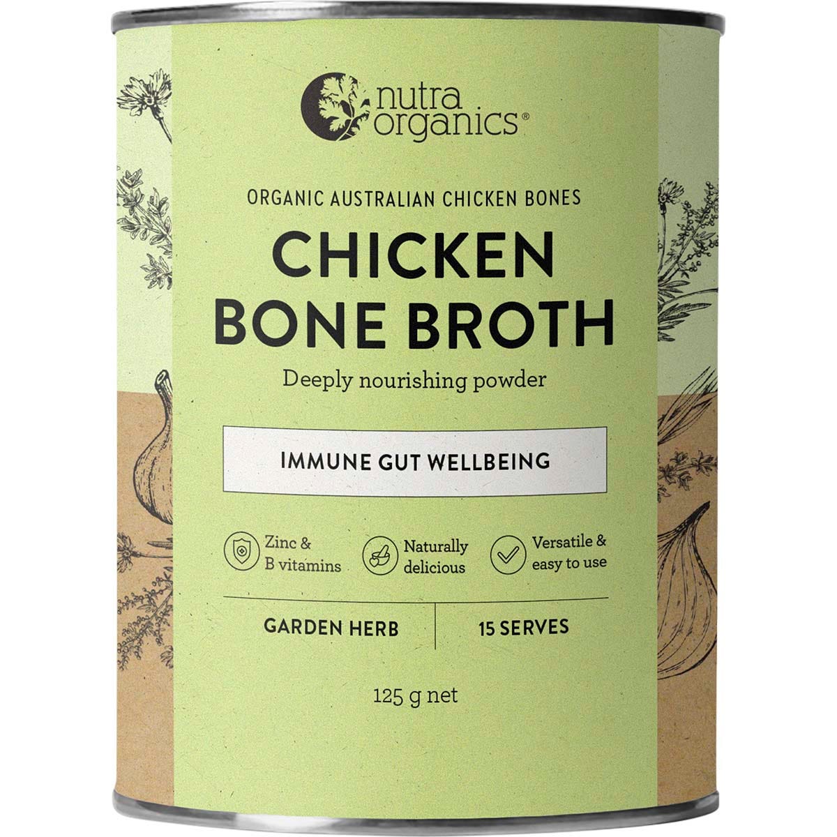 Chicken Bone Broth Garden Herb 125g