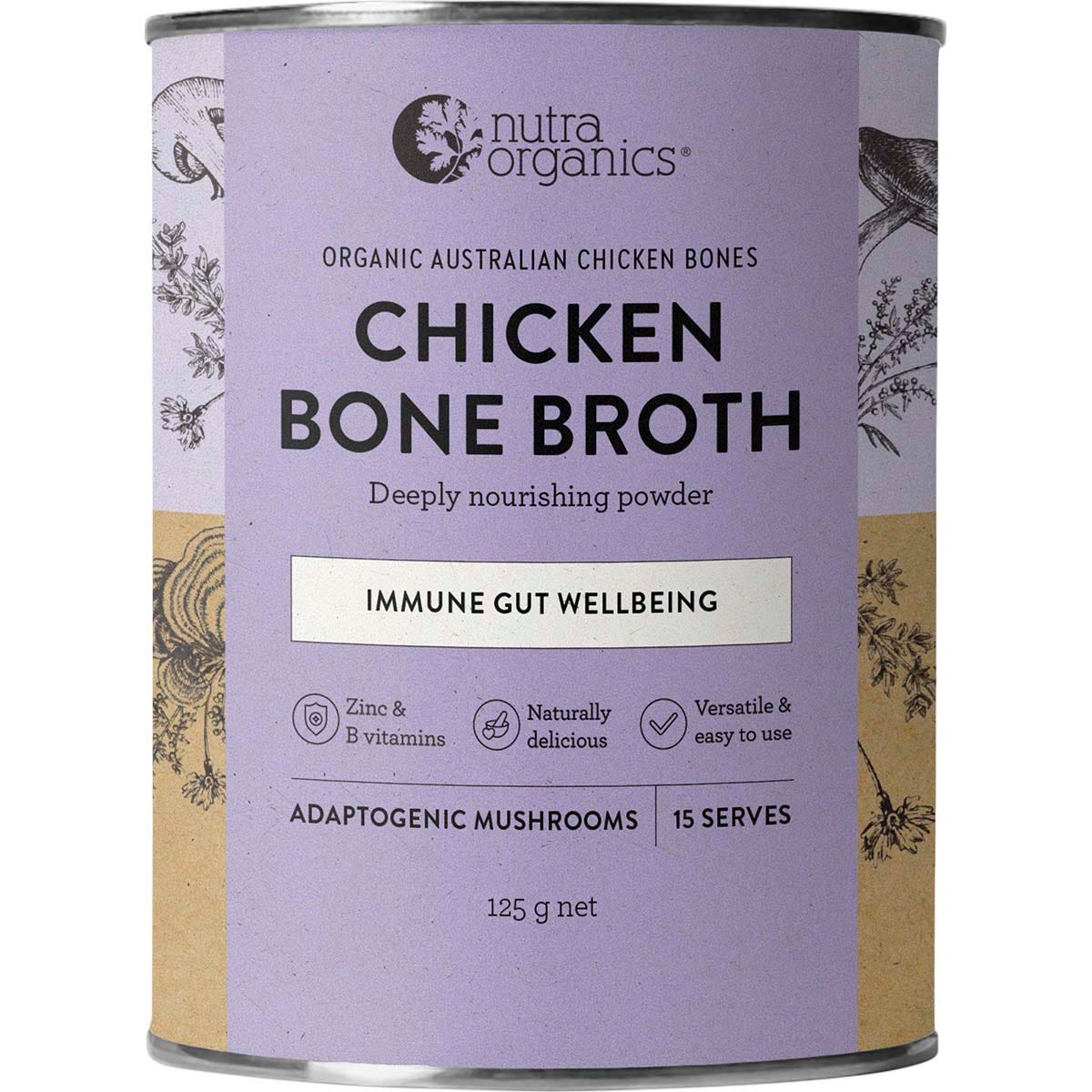 Chicken Bone Broth Adaptogenic Mushrooms 125g