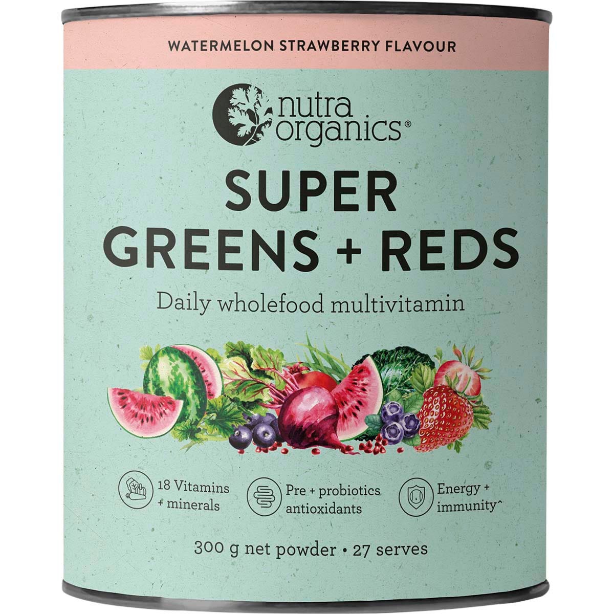 Super Greens + Reds Watermelon Strawberry 300g