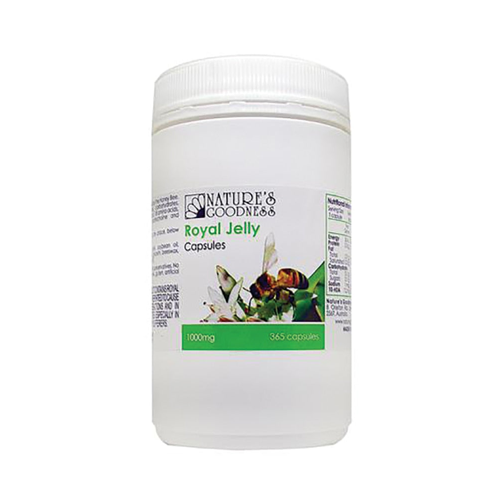 Nat Goodness Royal Jelly Capsules 1000mg 365c