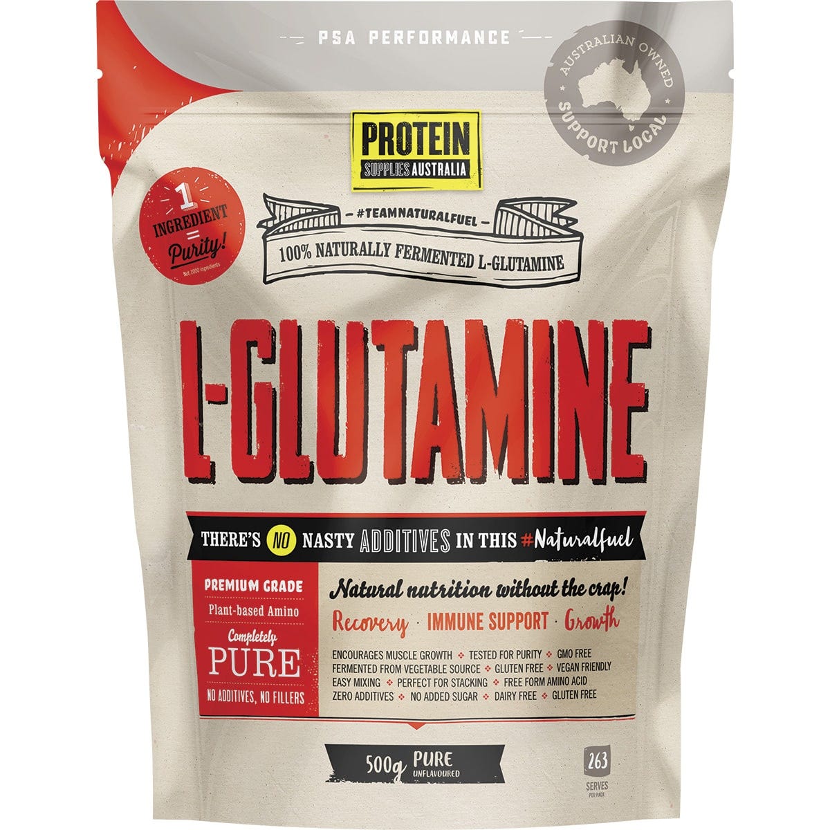 L-Glutamine Plant-Based Pure 500g