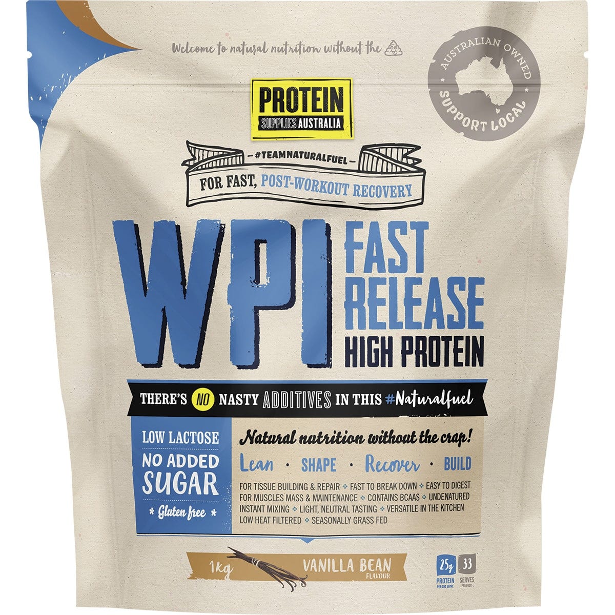WPI Whey Protein Isolate Vanilla Bean 1kg
