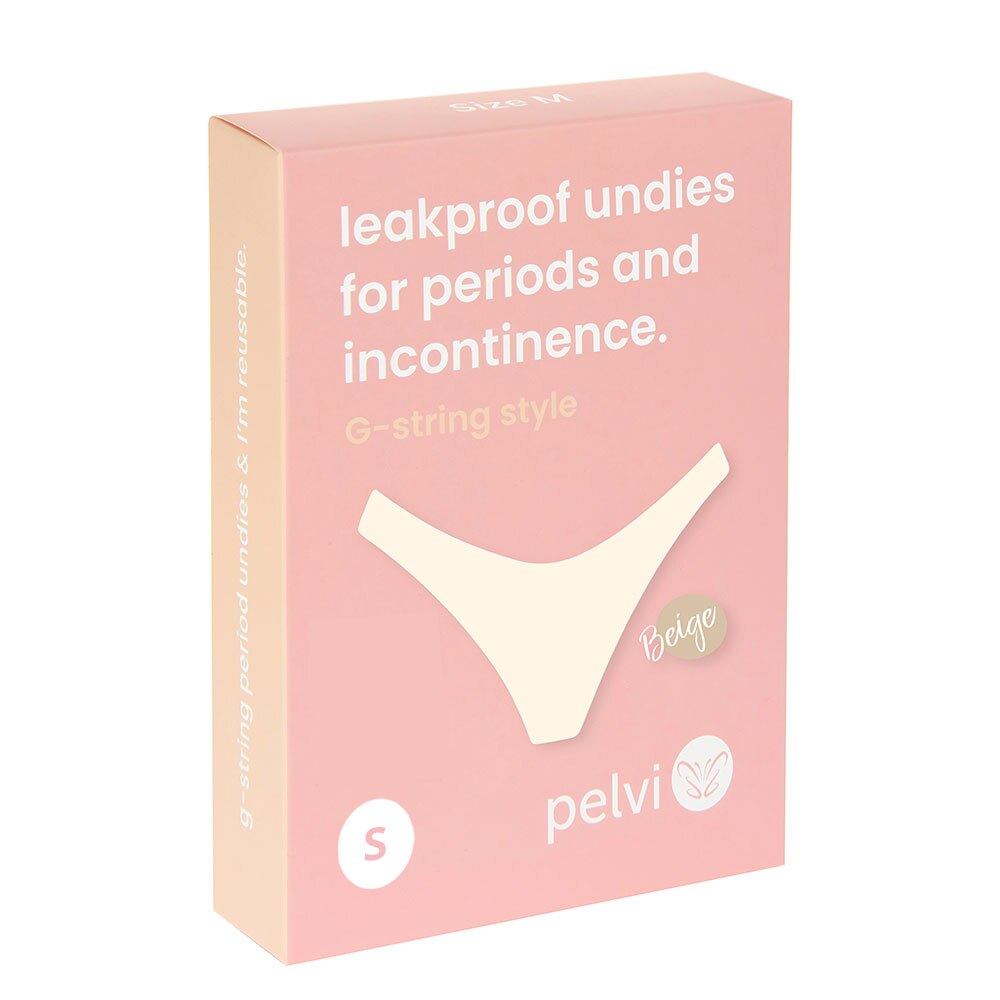 Pelvi Underwear Leakproof G String Beige S