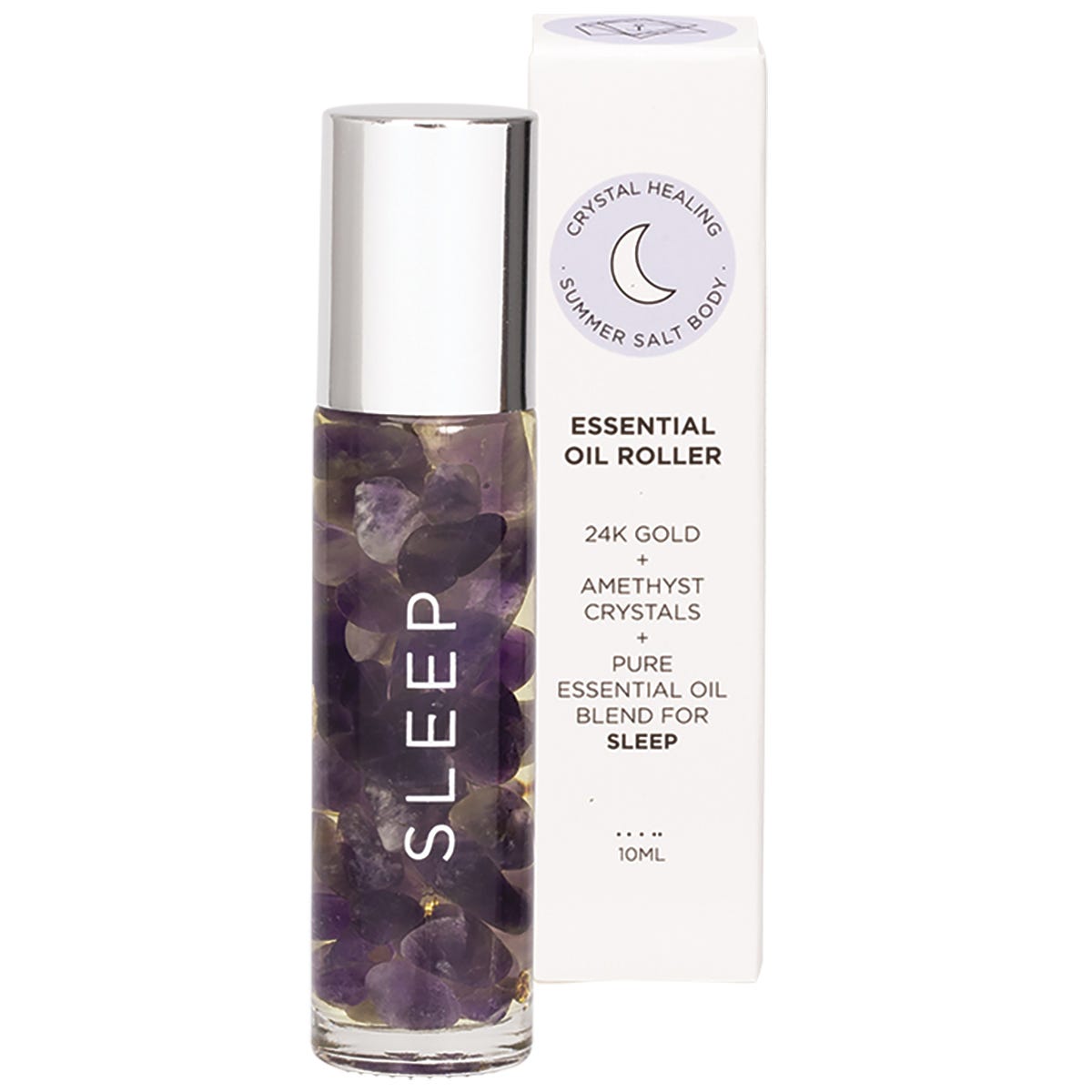 Essential Oil Roller 24K Gold Sleep Amethyst 10ml