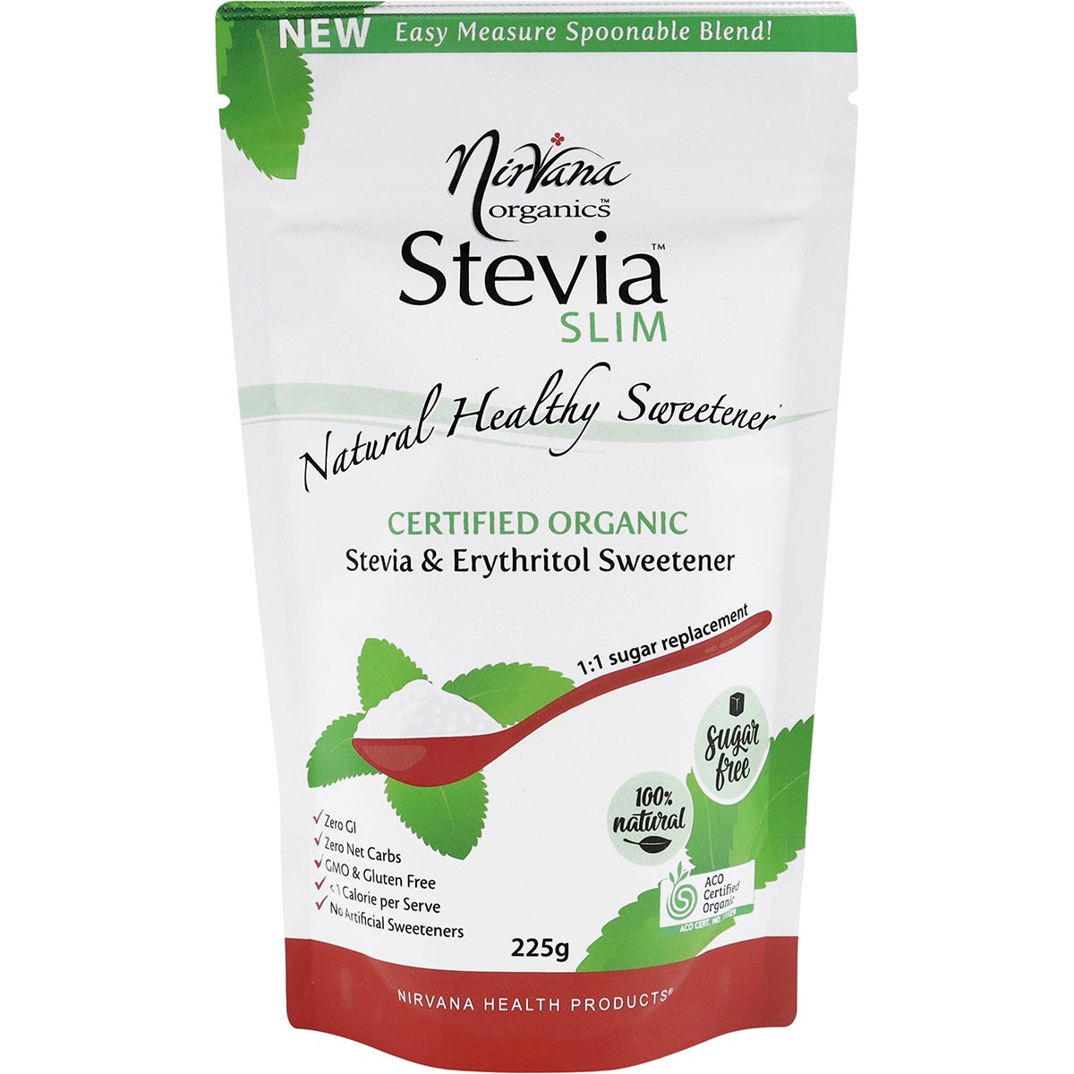Stevia & Erythritol Sweetener Stevia Slim Spoonable 225g