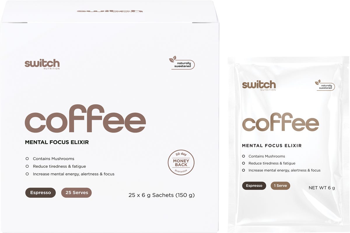 Coffee Mental Focus Elixir Espresso Sweetened 25pk