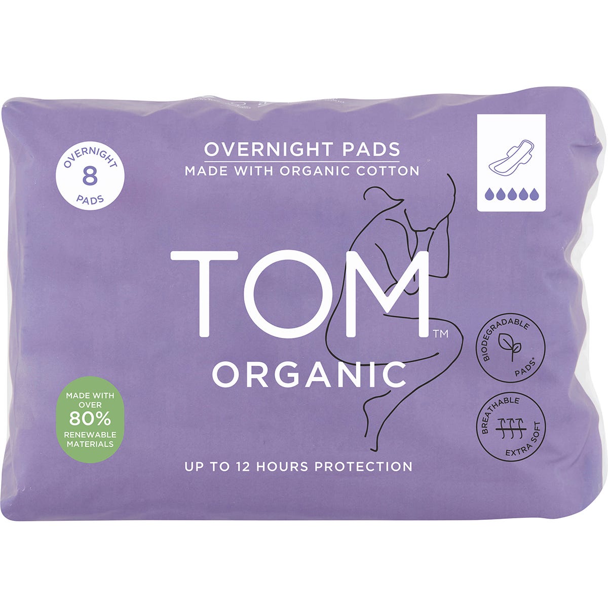 Pads Overnight 6x8pk