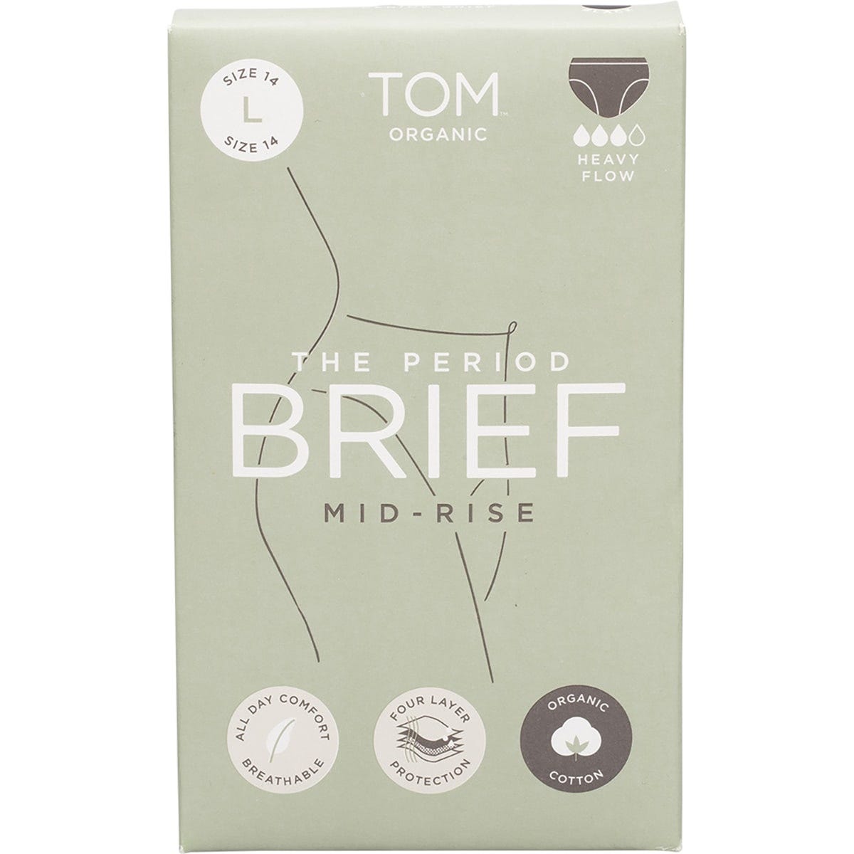 The Period Brief Mid Rise Black Large x8