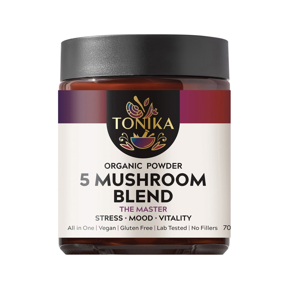Tonika Org Mushroom Powder 5 Mushroom Blend 70g