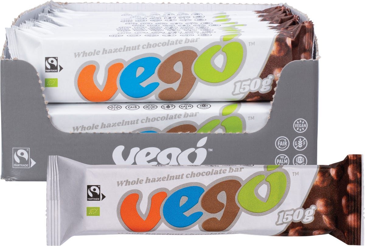 Whole Hazelnut Chocolate Bar 20x150g