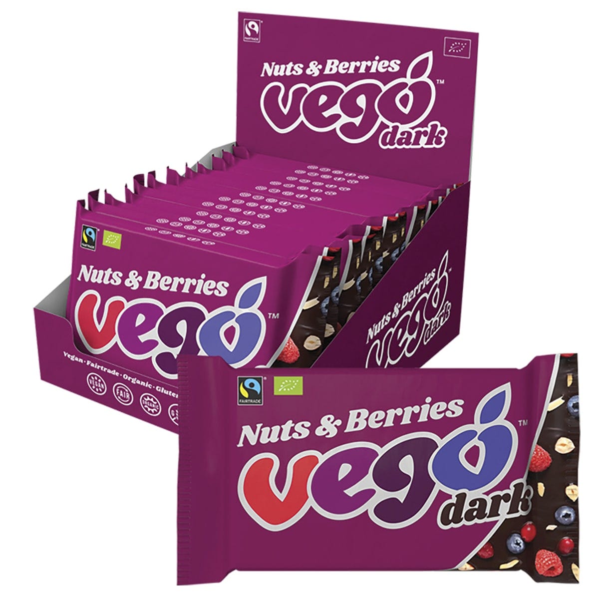 Dark Chocolate Bar Nuts & Berries 12x85g
