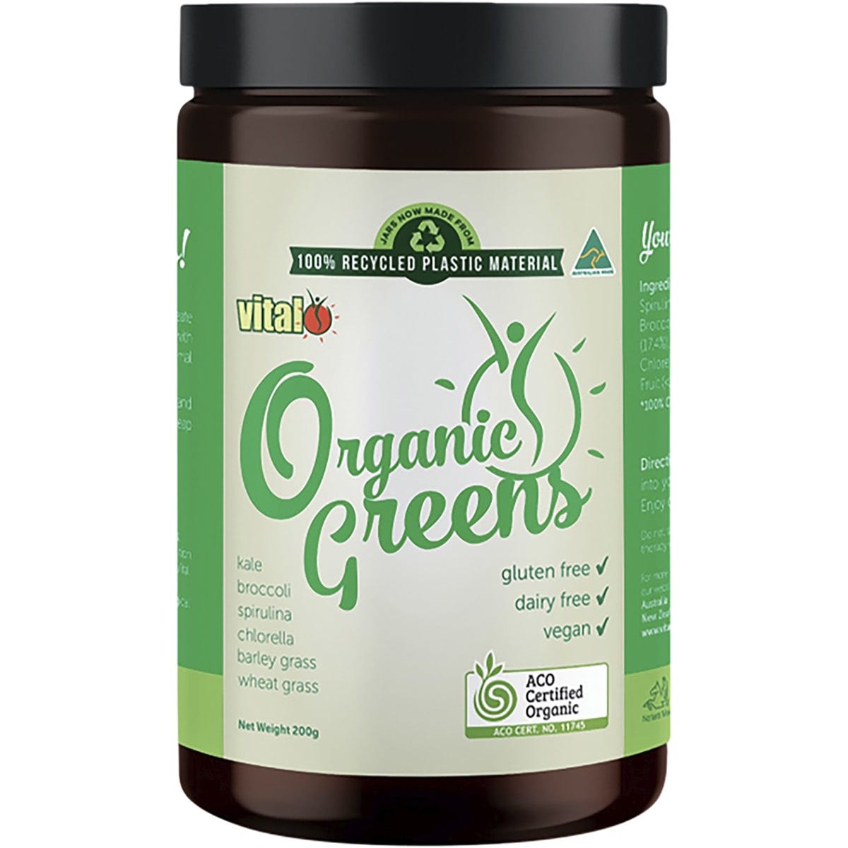 Vital Organic Greens Powder 200g