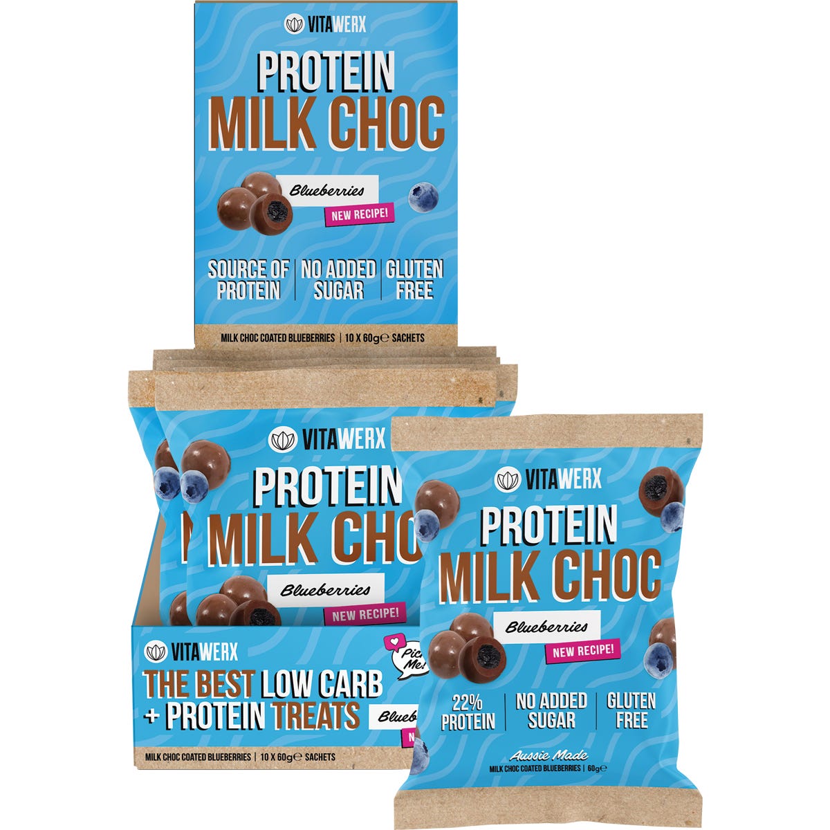 Milk Choc Coated Blueberries 10x60g